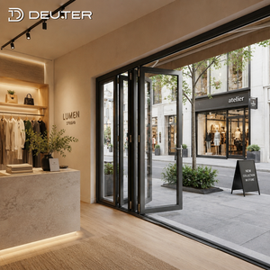 Aluminum Folding Glass Doors Thermal Break