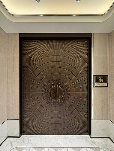 Luxury aluminum armored front door