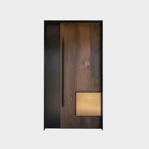 Residential Luxury Modern Pivot Main Entrance Door Digital Locking Aluminum Pivot Doors