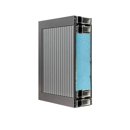 D100 series thermal break door cross-section