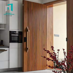 Modern Wooden Door 90 Min Fire Rated For Hotel Guest Room Smart Lock Sound Insulation