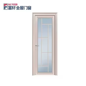 Fuson Brand New High Quality Factory Price Security Entry Door Hurricane Proof Windproof Aluminum Frame Glass Casement Door
