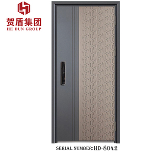 Cast Aluminum Exterior Security Doors Minimalist Ripple Sound Insulation