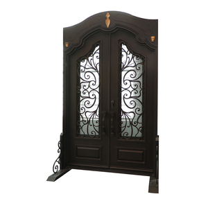 Modern Stainless Steel Entry Doors Exterior Security Gates with Finished Surface for Entry Weather Resistant