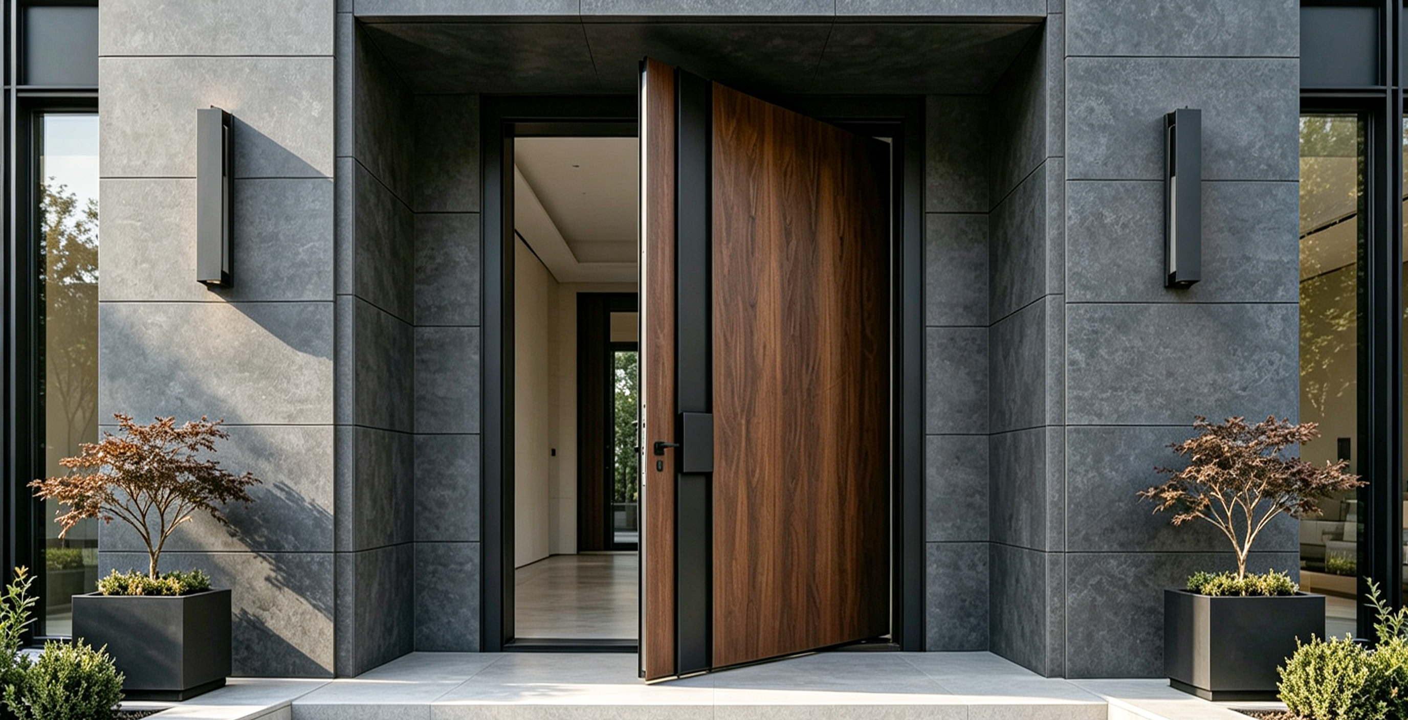 Extra-large aluminum pivot door
