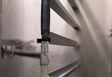 Spray painting coating stage