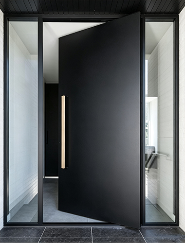 Aluminum glass entry door for residence