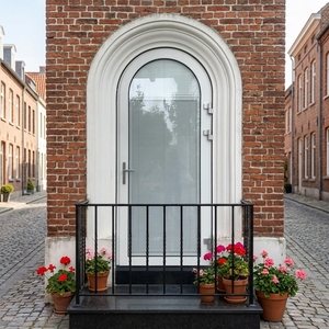 High End Custom Modern Exterior Arch Double Aluminum Anti-theft Door Thermal Insulation