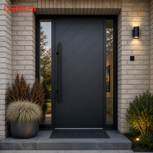 Aluminum Entrance Door Soundproof Thermal Break Aluminum Front Door Exterior Security Door Custom