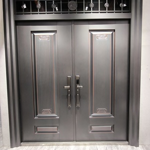 Villa Double-Opening Anti-Theft Security Door Modern Design High Security Stainless Steel Custom Main Entryway For Apartment