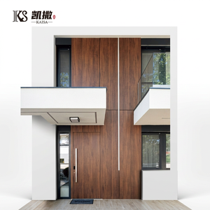 Villa Residential Modern House Exterior Aluminum Front Pivot Entry Door