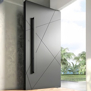 New Style Entrance Pivot Front Entry Aluminum Door Luxury Glass Door