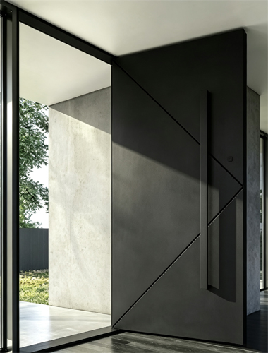 Modern custom aluminum entry door design