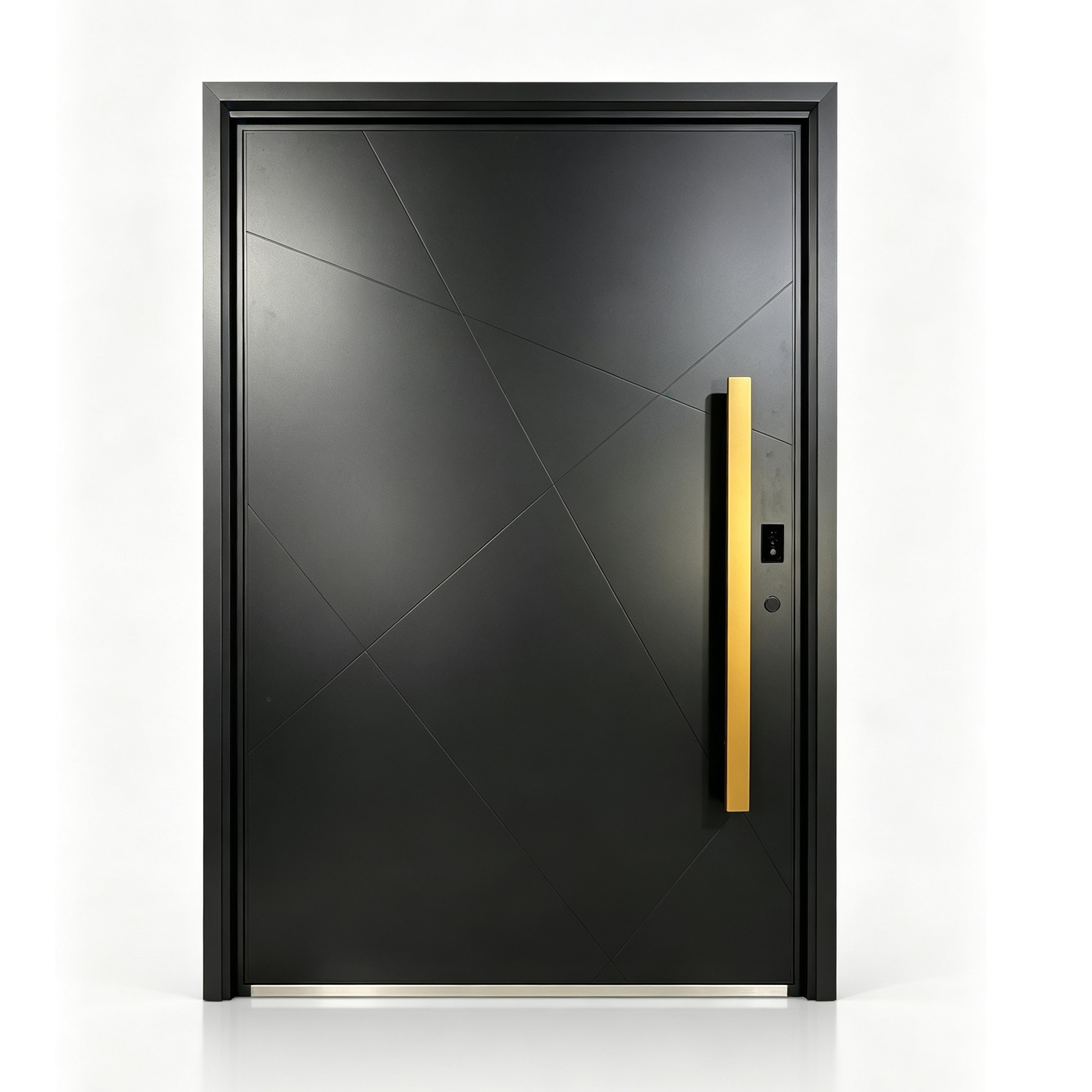D-005 Matte Black Aluminum Single Door