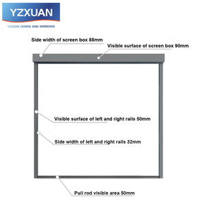 Smart Electric Invisible Screen Door Automatic Lifting PET Material Insect-proof Wind Pressure Impact Bathroom Exterior