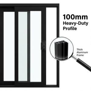 Panoramic Two Track Fingerprint Smart Lock Sliding Door