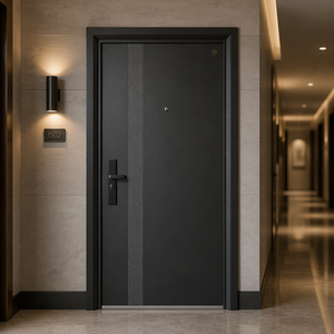 Modern Style Steel Entrance Door Finished Anti-theft Security Door Commercial Apartment Entry