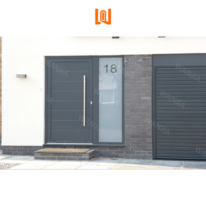 Modern Residential Front Entry Aluminum Security Door Continuous Spring Chamber