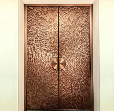 S-014 Gold Aluminum Double Door