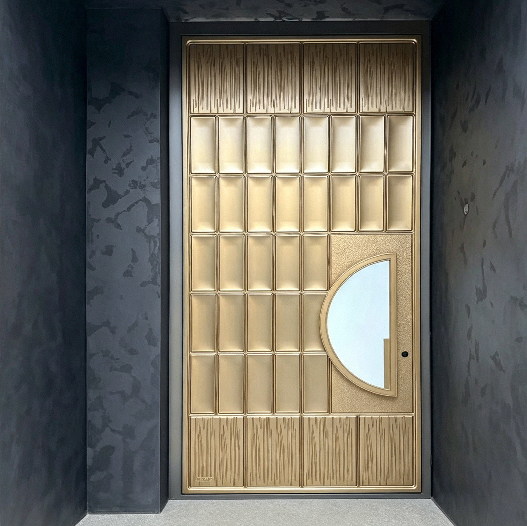 D-001 Polar Black Wood Grain Single Door
