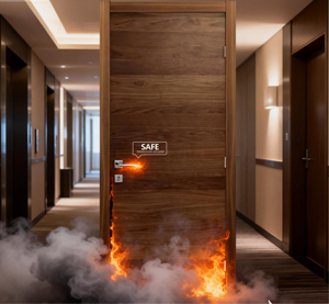 YONKING UL EN Standard Fire Rated Wooden Doors for Hotel Hospitality