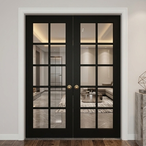 Customized Size Glass Doors And Side Window Double Large Glass