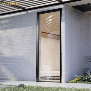 WAZZOR NFRC Certified High Load Bearing Aluminum Glass Pivot Door