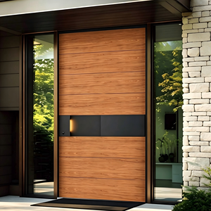 Aluminum Pivot Door Offset Axis Exterior Oversized Thermal Break Tempered Glass Anti Theft