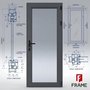 Aluminium Casement Swing Door